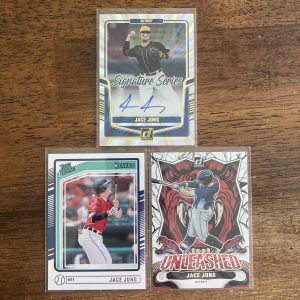jace jung lot of baseball cards, rookie rc autograph - instant collection bundle pack