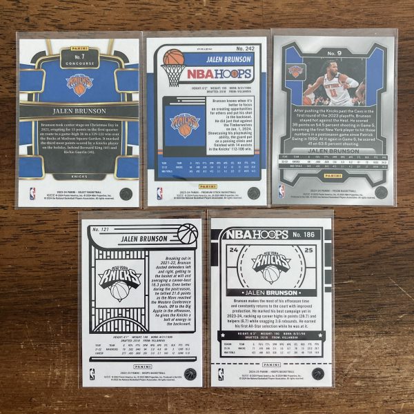 jalen brunson lot of basketball cards - instant collection bundle pack