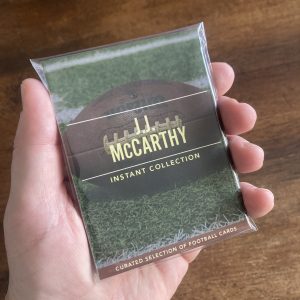 jj mccarthy pack of football cards - instant collection bundle lot