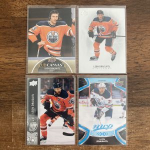 leon draisaitl lot of hockey cards - instant collection bundle pack