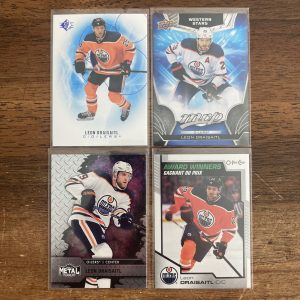 leon draisaitl lot of hockey cards - instant collection bundle pack