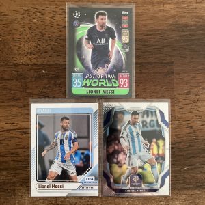 lionel messi lot of soccer cards - instant collection bundle pack