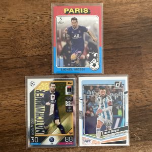 lionel messi lot of soccer cards - instant collection bundle pack