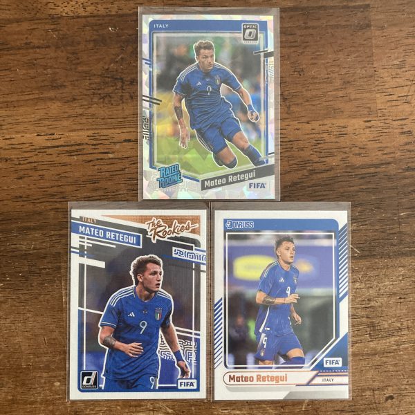 mateo retegui lot of soccer cards, rookie rc - instant collection bundle pack