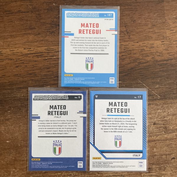 mateo retegui lot of soccer cards, rookie rc - instant collection bundle pack