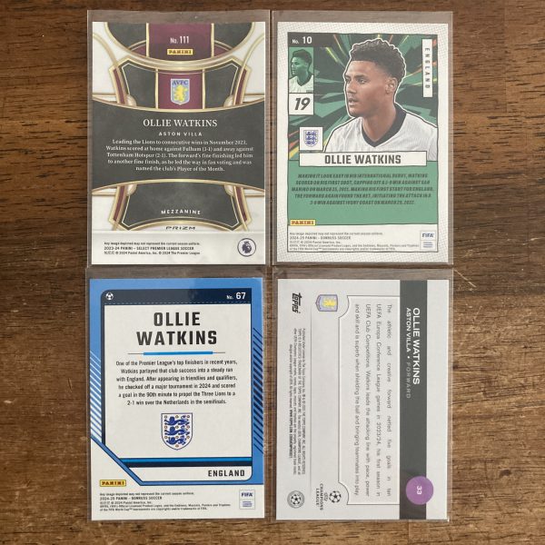 ollie watkins lot of soccer cards - instant collection bundle pack