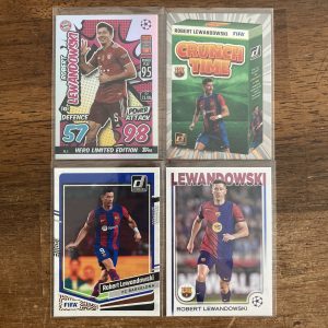 robert lewandowski lot of soccer cards - instant collection bundle pack