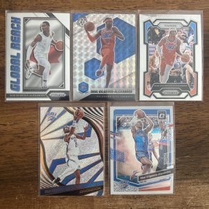 shai gilgeous-alexander lot of basketball cards - instant collection bundle pack