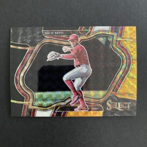 Zach Neto 2023 Panini Select Diamond Level SSP Black Finite Prizm parallel rookie card #294, serial numbered 1 of 1