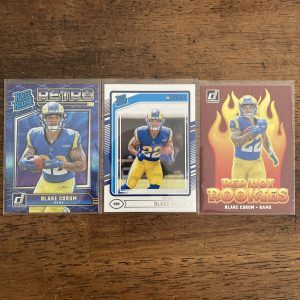 blake corum lot of football cards, rookie rc - instant collection bundle pack