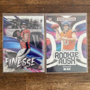 bo nix lot of football cards, rookie rc - instant collection pack