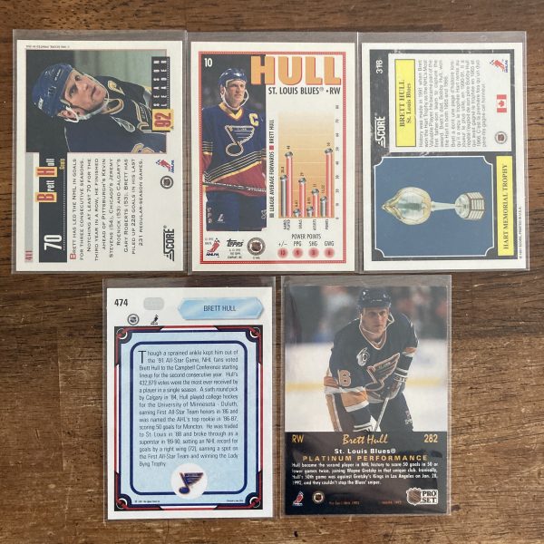 brett hull lot of vintage hockey cards - instant collection bundle pack