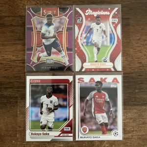 bukayo saka lot of soccer cards - instant collection bundle pack