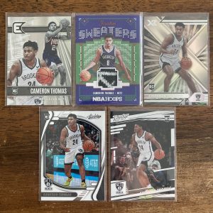 cameron thomas lot of basketball cards, rookie rc - instant collection bundle pack