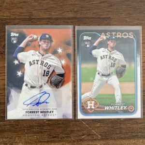 forrest whitley lot of baseball cards, rookie, rc, auto - instant collection bundle pack