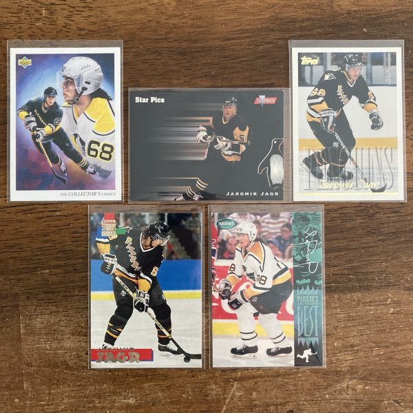 jaromir jagr lot of vintage ice hockey cards - instant collection bundle pack