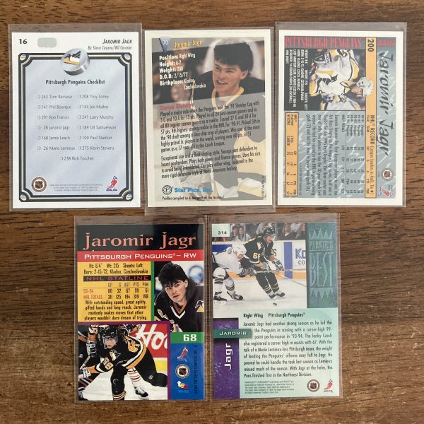 jaromir jagr lot of vintage ice hockey cards - instant collection bundle pack