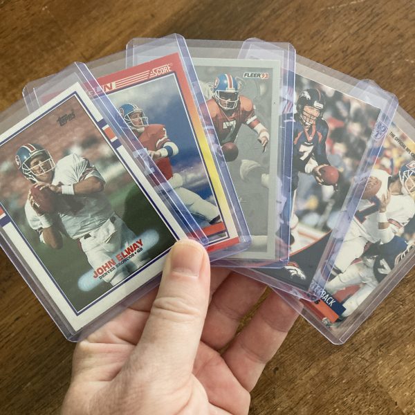 john elway lot of vintage football cards - instant collection bundle pack