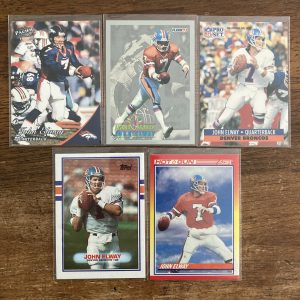 john elway lot of vintage football cards - instant collection bundle pack