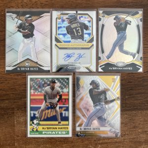 ke'bryan hayes lot of baseball cards, rookie rc - instant collection bundle pack