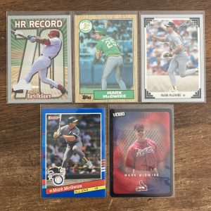 mark mcgwire lot of vintage baseball cards - instant collection bundle pack