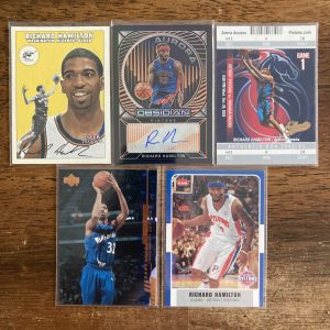 richard hamilton lot of basketball cards, autograph - instant collection bundle pack