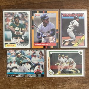 rickey henderson lot of vintage baseball cards - instant collection bundle pack