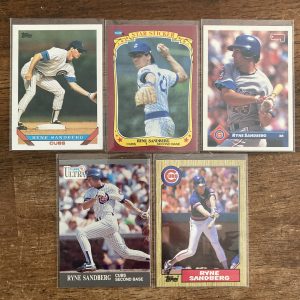 ryne sandberg lot of vintage baseball cards - instant collection bundle pack