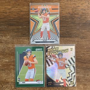 bo nix lot of football cards, rookie rc - instant collection bundle pack