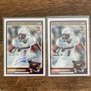 ja'corey brooks lot of football cards, autograph rookie rc - instant collection bundle pack