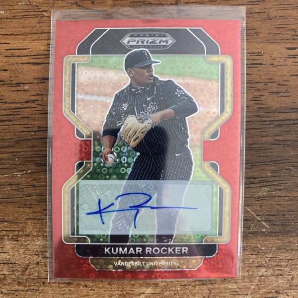 Kumar Rocker Lot w/SP Red Disco Prizm Auto (#'ed 51/99), Pack of 3 Baseball Cards, Rookie RC (inv1) - Image 4