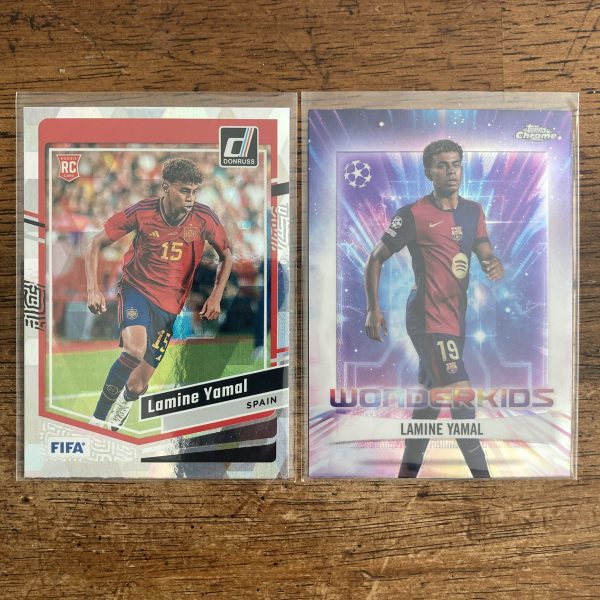lamine yamal lot of soccer cards, rookie rc - instant collection bundle pack