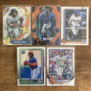 luisangel acuna lot of baseball cards, rookie rc - instant collection bundle pack