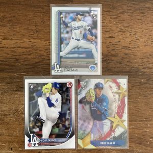 roki sasaki lot of baseball cards, rookie rc - instant collection bundle pack