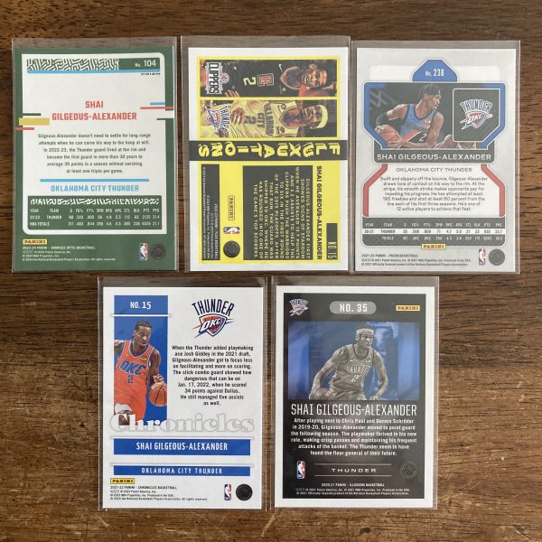 shai gilgeous alexander lot of basketball cards - instant collection bundle pack