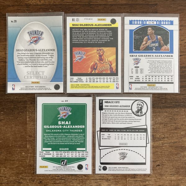 shai gilgeous alexander lot of basketball cards - instant collection bundle pack