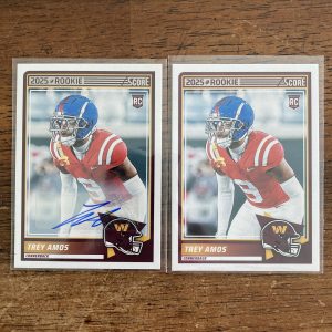 trey amos lot of football cards, autograph rookie rc - instant collection bundle pack