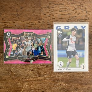 archie gray lot of soccer cards, rookie rc - instant collection bundle pack
