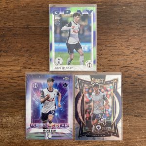 archie gray lot of soccer cards, rookie rc - instant collection bundle pack