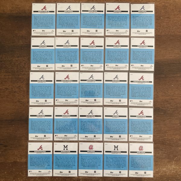 Complete Set of 25 Atlanta Braves Homegrown Heroes Cards, 2025 Topps All-Star Game Inserts Pack