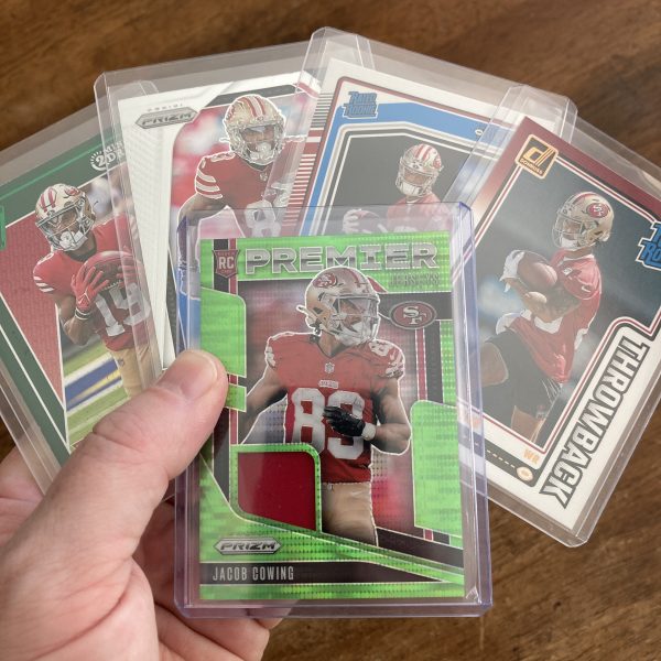 jacob cowing lot of football cards, rookie rc - instant collection bundle pack