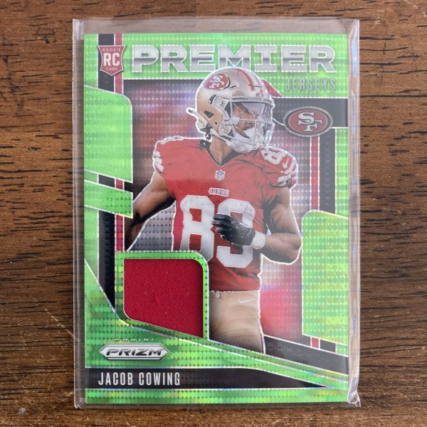 Jacob Cowing RCs Lot w/SP Jersey Neon Green Pulsar, Pack of 5 Football Rookie Cards (inv1) - Image 4