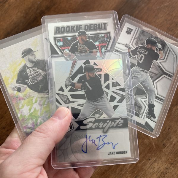 jake burger lot of baseball cards, rookie rookie rc autograph - instant collection bundle pack