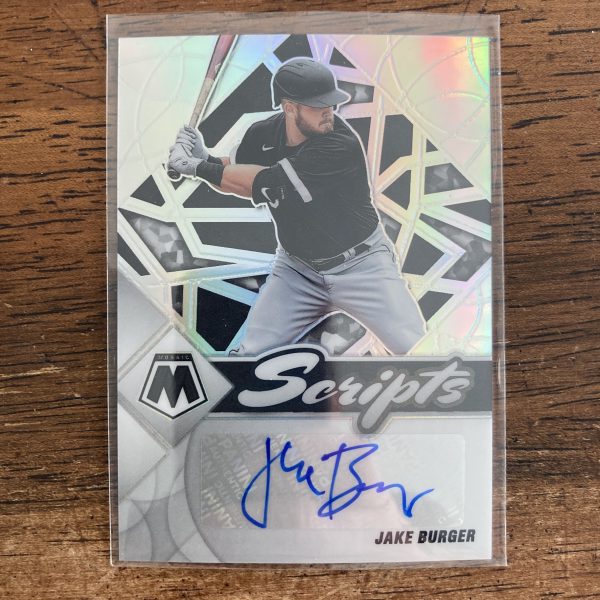 Jake Burger RCs Lot w/SP Auto Silver Prizm, Pack of 4 Baseball Rookie Cards (inv1) - Image 4