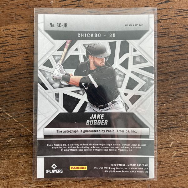 Jake Burger RCs Lot w/SP Auto Silver Prizm, Pack of 4 Baseball Rookie Cards (inv1) - Image 5