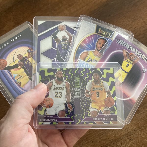 lebron and bronny james jr lot of basketball cards, rookie rc - instant collection bundle pack