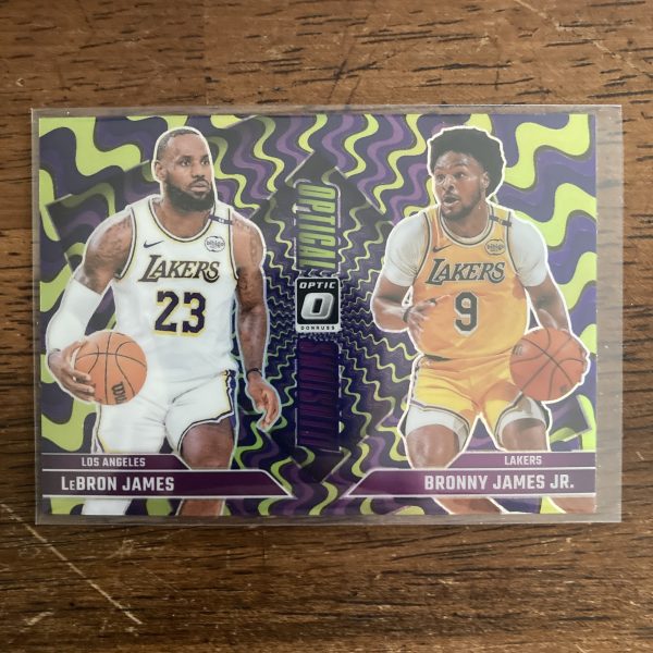 LeBron & Bronny James Jr Lot w/SP Purple Prizm Insert, Pack of 5 Basketball Cards (inv1) - Image 4