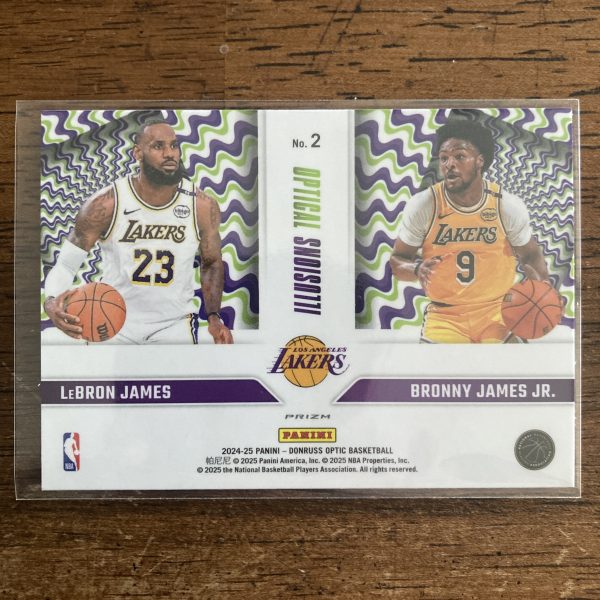 LeBron & Bronny James Jr Lot w/SP Purple Prizm Insert, Pack of 5 Basketball Cards (inv1) - Image 5