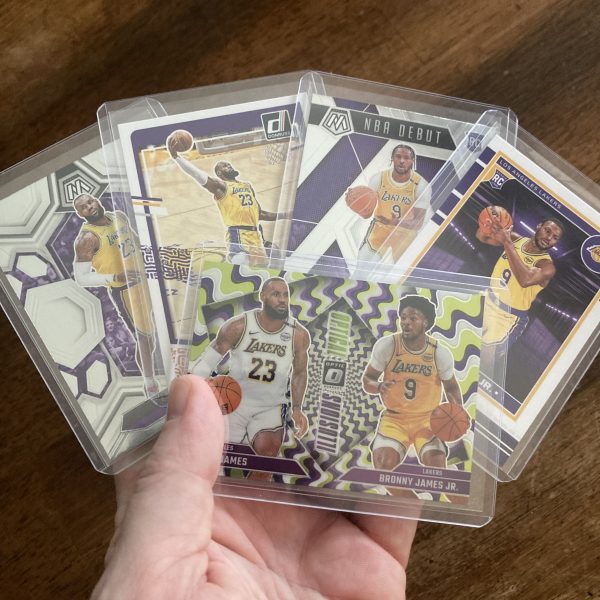 lebron and bronny james jr lot of basketball cards, rookie rc - instant collection bundle pack
