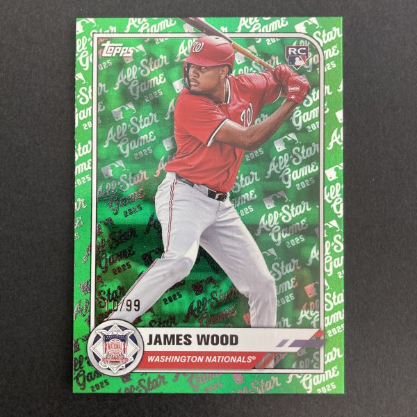 james wood 2025 topps all-star game sp green foil rookie card rc